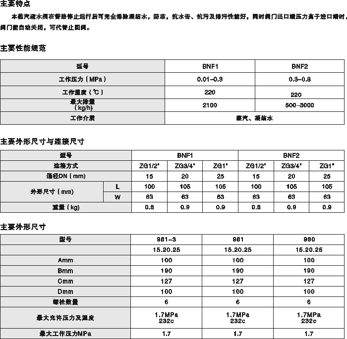 靜力式蒸汽疏水閥