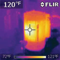 FLIR i5 resolution on pump motor from 6 feet