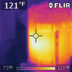 FLIR i3 resolution on pump motor from 6 feet